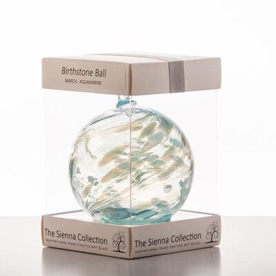 10cm Birthstone Ball - March/Aquamarine