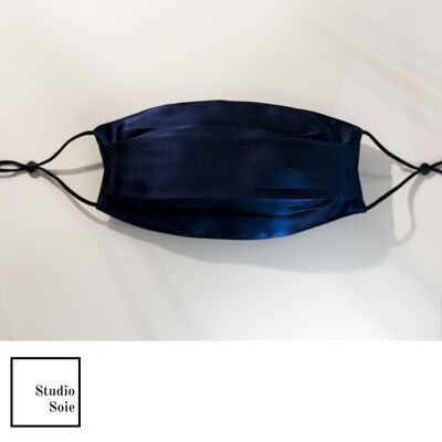 Maschera in seta - Standard - Blu navy