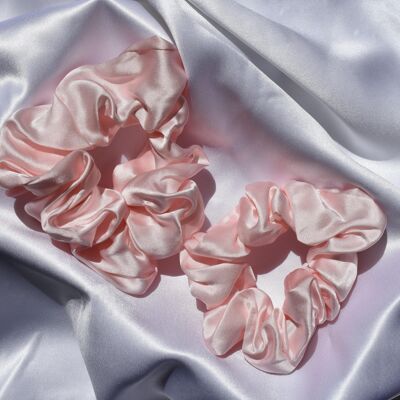 2 x Silk Scrunchies - Pink