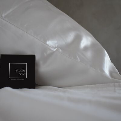 Funda de almohada de seda - 50x70cm - Blanco | 22MM