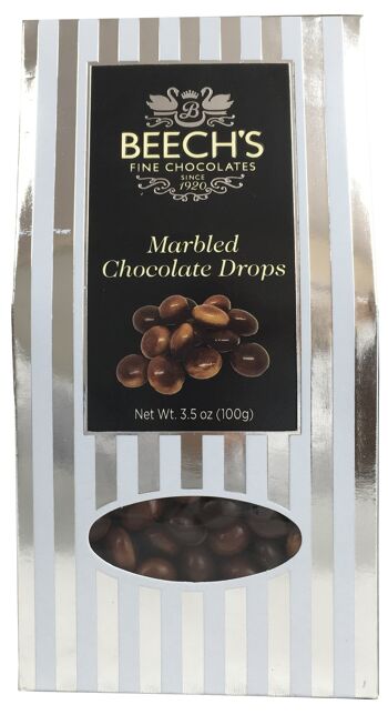 Gouttes de chocolat marbré (100g)