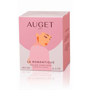 AUGET Bougie parfumée La Romantique - Parfum THÉ Bois - Cire Naturelle - 100% Made in France - 180 grammes - Plus de 40 Heures de Combustion 2