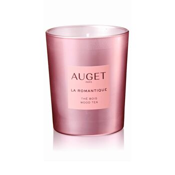 AUGET Bougie parfumée La Romantique - Parfum THÉ Bois - Cire Naturelle - 100% Made in France - 180 grammes - Plus de 40 Heures de Combustion 3