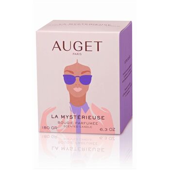 AUGET Bougie parfumée La MYSTÉRIEUSE - Parfum Ambre Floral - Cire Naturelle - 100% Made in France - 180 grammes - Plus de 40 Heures de Combustion 2