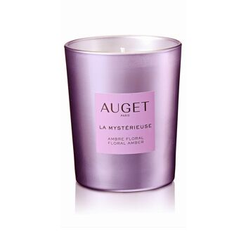 AUGET Bougie parfumée La MYSTÉRIEUSE - Parfum Ambre Floral - Cire Naturelle - 100% Made in France - 180 grammes - Plus de 40 Heures de Combustion 3