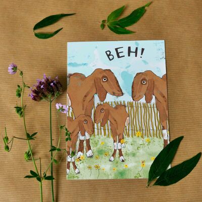 Greeting card Goat (Beh!)