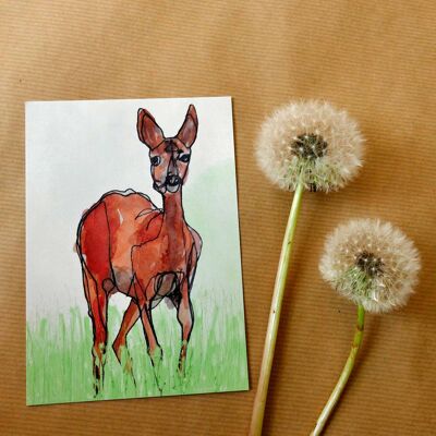 Greeting card Deer