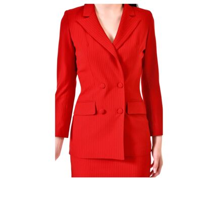 Red Alert Double Breasted Blazer