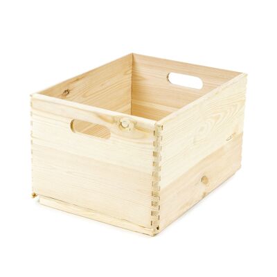 Storage Box, Natural Wood, L