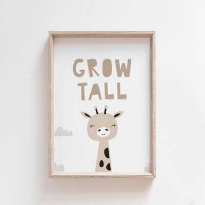 Grow Tall Nursery Print-A4