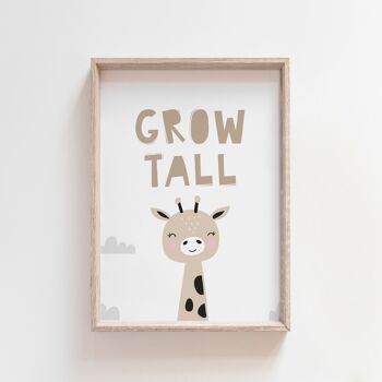 Grow Tall Nursery Print-A4
