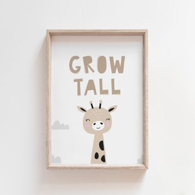 Grow Tall Nursery Print-A2