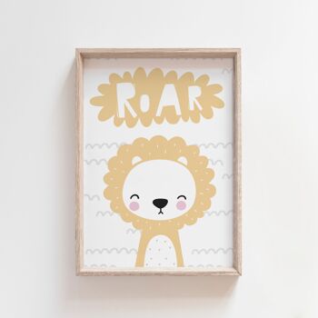 Roar Nursery Print-A4