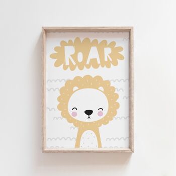 Roar Nursery Print-A3