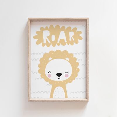 Impresión de cuarto de niños Roar-A2