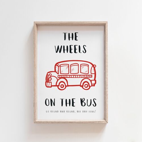 The Wheels on The Bus Go Round and Round-A4