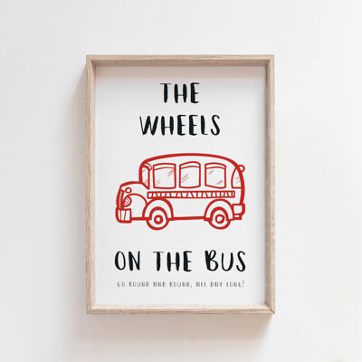The Wheels on The Bus Go Round and Round-A2