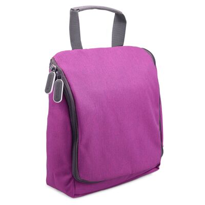 Borsa da toilette viola grande da appendere