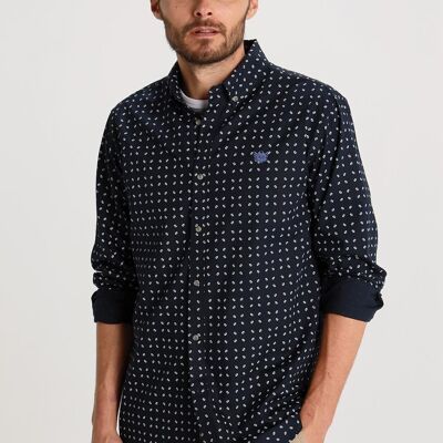 BENDORFF - Camisa Mini Print con bordado | Blue-269