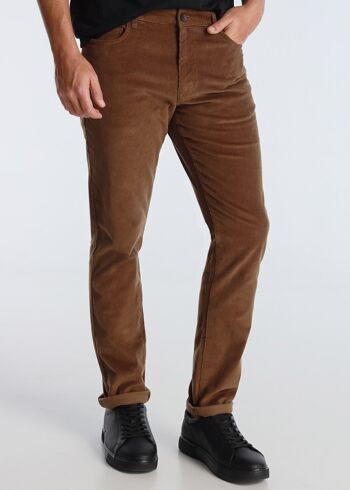 BENDORFF - Pantalon 5 poches en velours côtelé | Marron-285