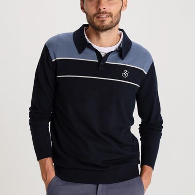 BENDORFF - Polo manica lunga tricot | Blu-269