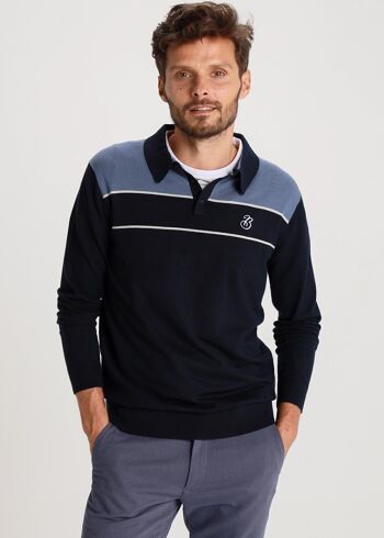 BENDORFF - Polo manches longues en tricot | Bleu-269