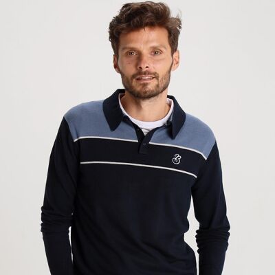 BENDORFF - Polo manica lunga tricot | Blu-269
