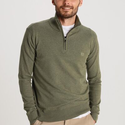 BENDORFF - Pullover basic con zip collo | Verde-277