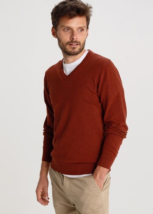 BENDORFF - Basic Pullover V-neck | Brown-287