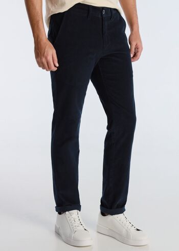 BENDORFF - Pantalon chino en velours côtelé | Bleu-269