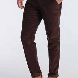 BENDORFF - Pantalon chino en velours côtelé | Marron-289