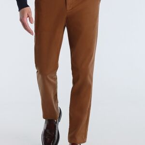 BENDORFF - Pantalon chino slim en satin | Marron-285