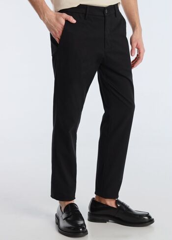 BENDORFF - Pantalon chino slim en satin | Noir-299