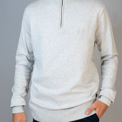 BENDORFF - Basic Pullover Zip Neck | Grey-294