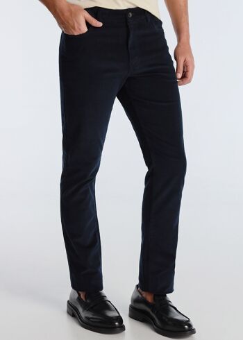 BENDORFF - Pantalon 5 poches en velours côtelé | Bleu-269