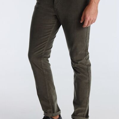 BENDORFF - Pantalon 5 poches en velours côtelé | Vert-279