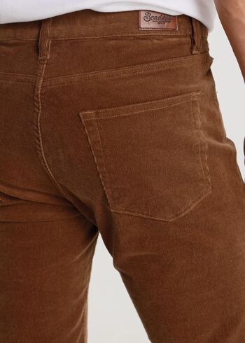 BENDORFF - Pantalon 5 poches en velours côtelé | Marron-287