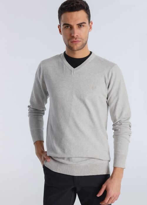 BENDORFF - Basic Pullover V-neck | Grey-294