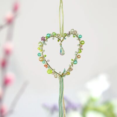 Decoration Sparkle Heart 10 pastel