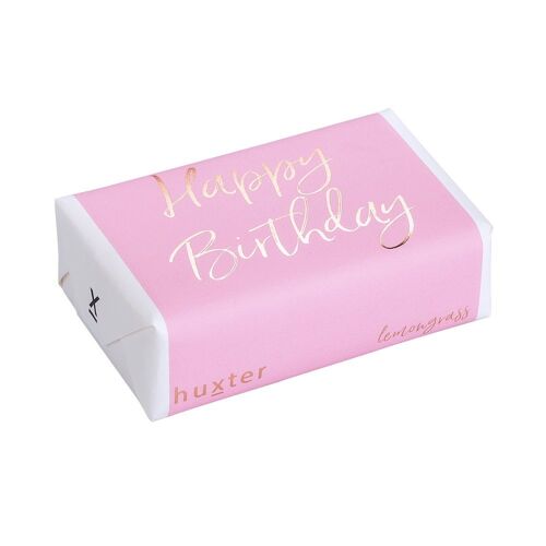Huxter Bar Soap Happy Birthday Pink/Gold