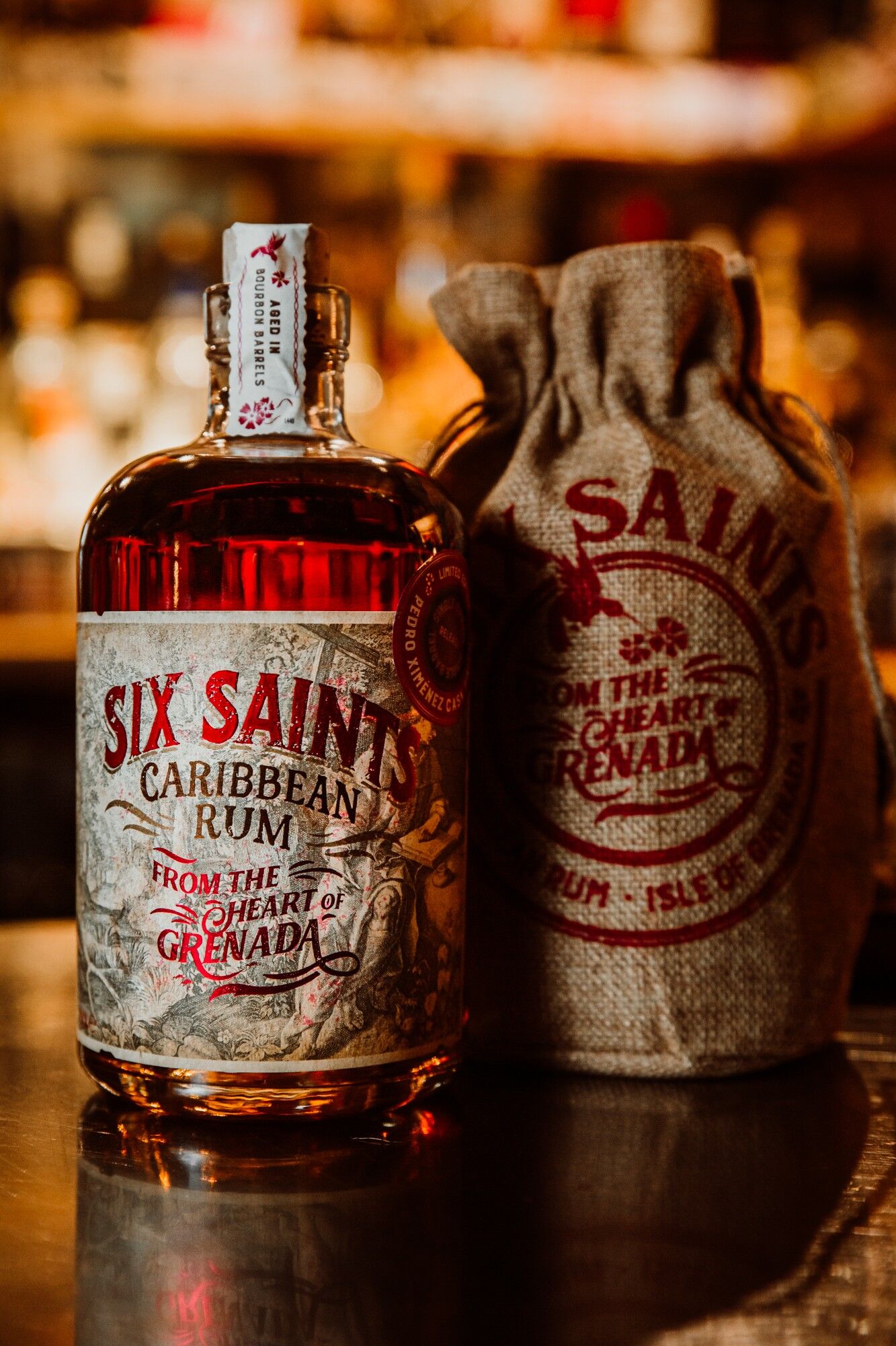SIX SAINTS RUM 41.7% Gift Bag