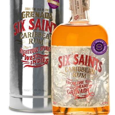 Rum Six Saints - Finitura botte Oloroso - Confezione in latta 41,7% 70cl.