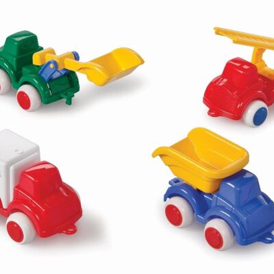 Costruzione di automobili di giocattoli vichinghi Chubbies, 4 pezzi/set, 1143-M8, 10 cm