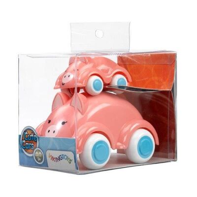 Viking Toys animal cars, Mum and Baby Pigs, 12cm, 81054