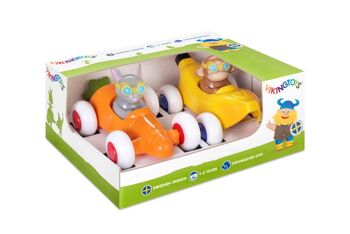 Voitures Viking Toys Cute racers Duo, 14cm, 81360-2-monkey