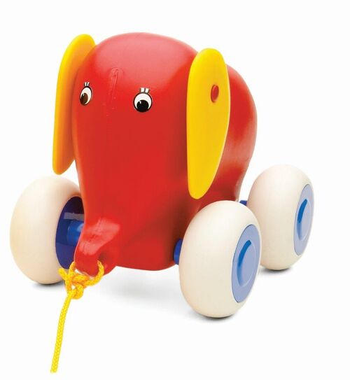Viking Toys Pull toy elephant, 14cm, 1312-red_elephant