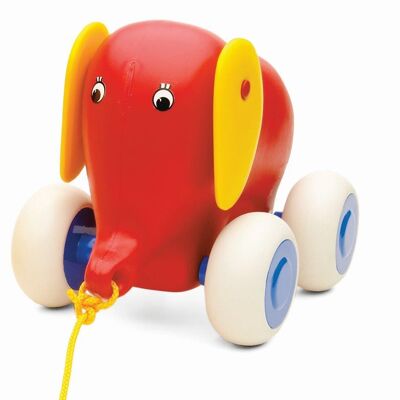 Viking Toys Pull toy elephant, 14cm, 1312-red_elephant