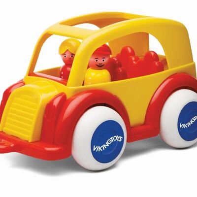 Viking Toys auto Taxi con 2 personaggi, 25 cm, 81260-giallo