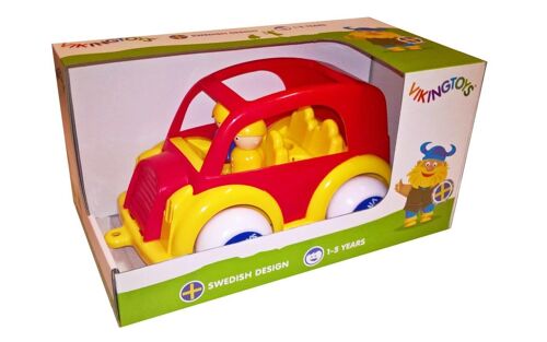 Viking Toys car Taxi with 2 figures, 25cm, 81260-red