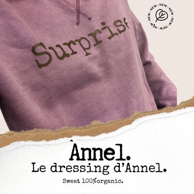 Annel.Sweat Femme "Surprise " Rose